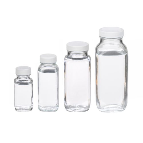 Kwadratowe butelki z zakrętką i septą - Wheaton