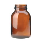 Butelki gwintowane z szeroką szyjką - oranżowe - bez zakrętek - o poj. 50 ml - 1 l - 2-1483 - butelka-gwintowana-z-szeroka-szyjka-oranzowa-bez-zakretki - 500-ml - 84-x-154-mm - 55-mm