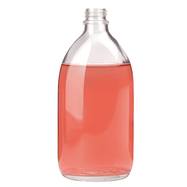 Butelki gwintowane z wąską szyjką - przeźroczyste - bez zakrętek - o poj. 30 ml - 1 l - 2-1455 - butelka-gwintowana-z-waska-szyjka-przezroczysta-bez-zakretki - 1000-ml - 97-x-218-mm - 28-mm