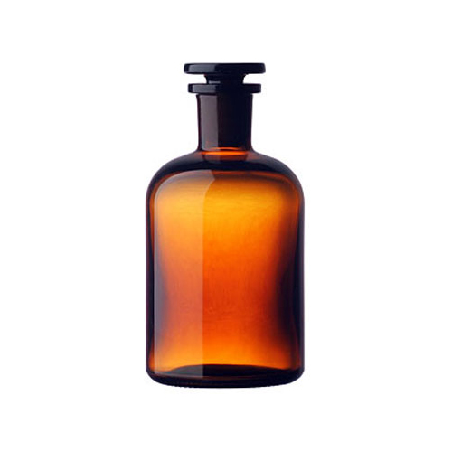 Butelki szklane ze szlifem i korkiem – oranżowe – z wąską szyją – o poj. 60 ml – 5 l
