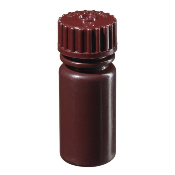 Butle z tworzywa HDPE z nakrętką - wąska szyjka - kolor brązowy - o poj. 4 ml - 1 l