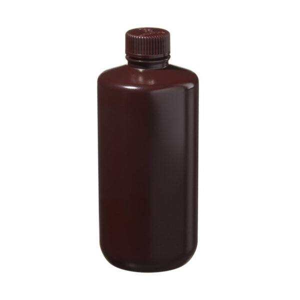 Butle z tworzywa HDPE z nakrętką - wąska szyjka - kolor brązowy - o poj. 4 ml - 1 l