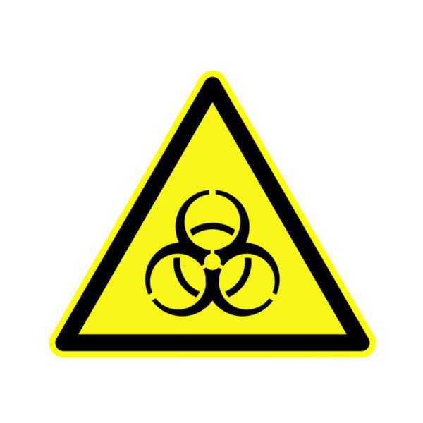 Naklejka ostrzegawcza Biohazard (zagrożenie biologiczne)