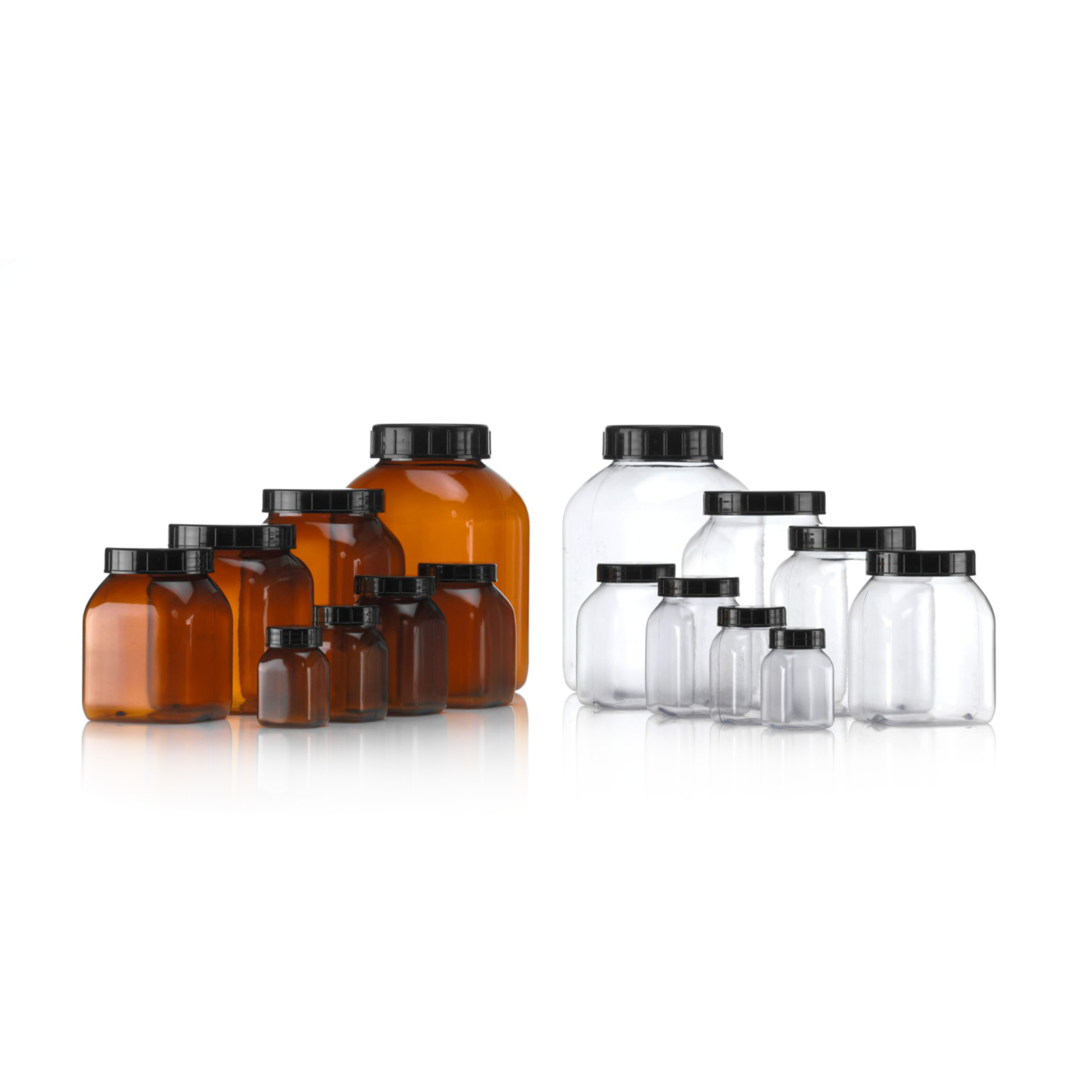 Pojemniki z PVC z szeroką szyjką - o poj. 50 ml - 2 l