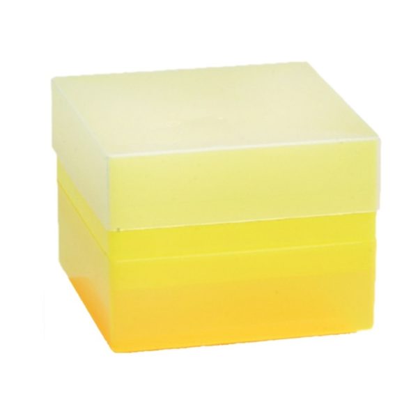 Pudełko na probówki 15 ml żółty