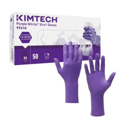 Rękawiczki nitrylowe Kimtech Purple Nitrile-Xtra - długie - jednorazowe - bezpudrowe - 300 mm