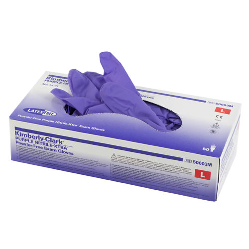 Rękawiczki nitrylowe Kimtech Purple Nitrile-Xtra - długie - jednorazowe - bezpudrowe - Kimberly Clark