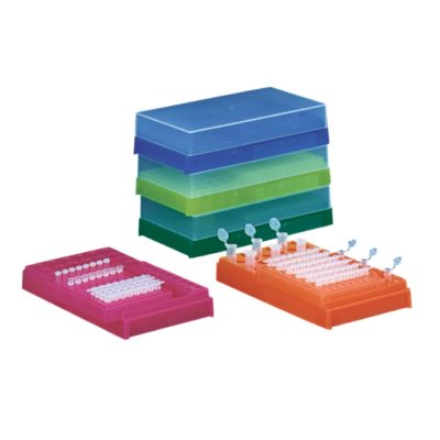 Statyw Combi-Rack z pokrywką, na probówki PCR oraz probówki reakcyjne 0,5 i 1,5 ml