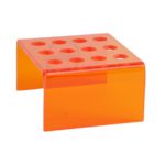 Akrylowe statywy na probówki - 2-5017 - statyw-ze-szkla-akrylowego-12-miejsc - 1-5-ml - pomaranczowy