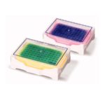 Zestaw pudełek chłodzących na probówki PCR - 2 szt. - a-733359 - pudelka-chlodzace-thermocooler - rozowy-i-zolty - 2-szt