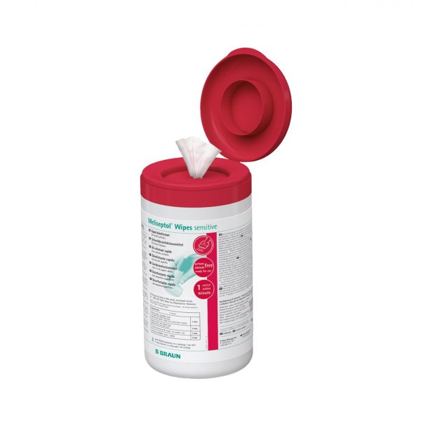 Chusteczki do dezynfekcji powierzchni Meliseptol® Wipes sensitive - pojemnik dozujący - 01