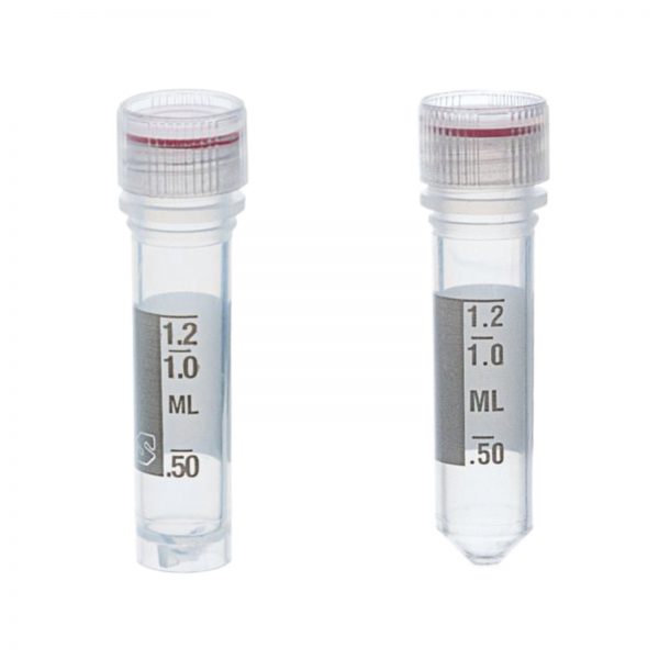 Mikroprobówki z nakrętkami z PP i silikonowymi uszczelkami poj. 2,0 ml sterylne