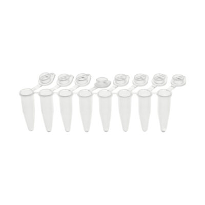 Probówki do PCR - 8-stanowiskowe - połączone z indywidualnymi zatyczkami - poj. 0,15 ml i 0,2 ml