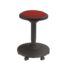 Taboret - 2-2051 - taboret-czarny-siedzisko-w-kolorze-czerwonym