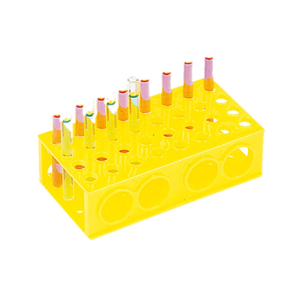 Uniwersalne statywy Combi na probówki - czterostronne - 2-2686 - uniwersalny-statyw-combi - zolty - 1-szt