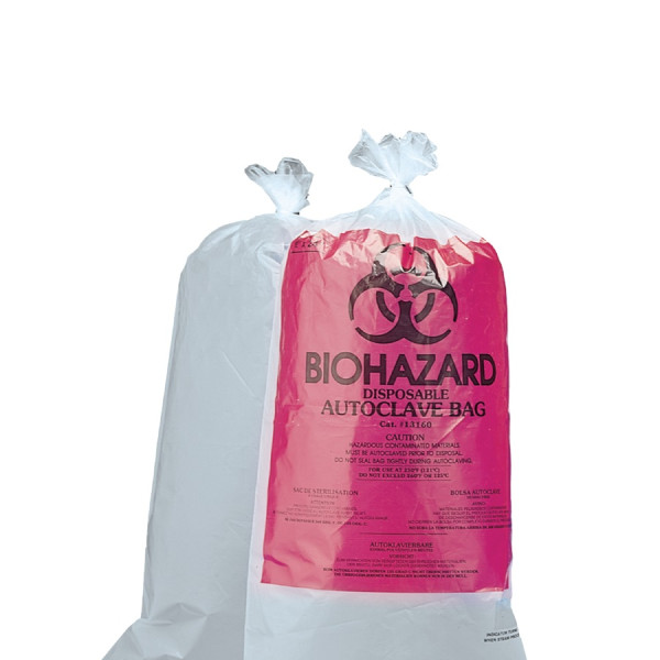 Worki na odpady niebezpieczne BIOHAZARD, autoklawowalne