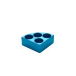 Bloki aluminiowe Sunlab, segmenty trójkątne - d-8303 - blok-aluminiowy-segment-trojkatny-4-otwory - 28-x-30-mm - niebieski - 30-ml