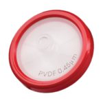 Filtry strzykawkowe do HPLC - z filtrem wstępnym z włókna szklanego - kodowane barwnie - śr. membrany 30 mm - 7-8807 - filtry-strzykawkowe-do-hplc-o-30-mm-z-filtrem-wstepnym-z-wlokna-szklanego - polifluorek-winylidenu-pvdf - 045-%c2%b5m - czerwony - 100-szt