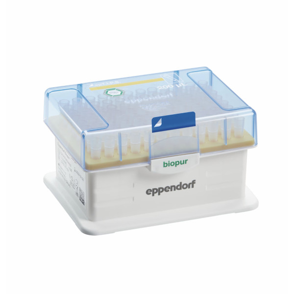 Końcówki Eppendorf - epT.I.P.S. Rack Biopur - k-5703 - koncowki-ept-i-p-s-racks - 2-200-%c2%b5l - 53-mm - zolty - biopur - 0030-075-234 - 5x96-szt
