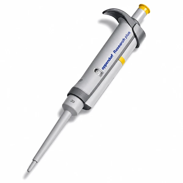 Pipety jednokanałowe Eppendorf Research® plus, stała pojemność - k-5420 - pipeta-research-plus-stala-poj - 20-%c2%b5l - zolty - 3124-000-040