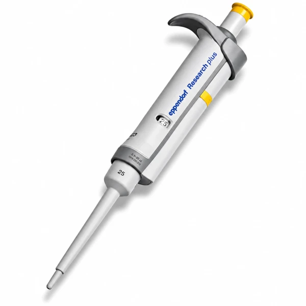 Pipety jednokanałowe Eppendorf Research® plus, stała pojemność - k-5421 - pipeta-research-plus-stala-poj - 25-%c2%b5l-2 - zolty - 3124-000-059