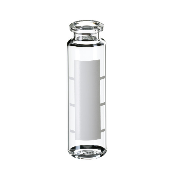 Fiolki Headspace ND20 - 7-0794 - fiolki-headspace-ze-skala-i-polem-opisowym - okragle-dno - perkin-elmer-tekmar - bezbarwne - 20-ml-2 - 755-x-23-mm - ND20 - 100-szt