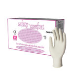 Rękawice lateksowe Safety + Comfort - bezpudrowe - b-1027 - rekawice-lateksowe-jednorazowe - l - 100-szt