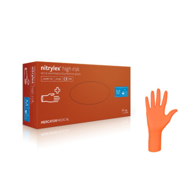 Rękawice nitrylowe nitrylex® high risk - bezpudrowe