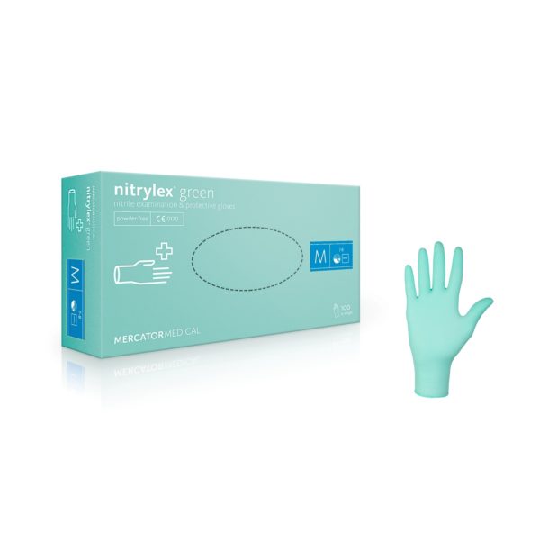 Rękawice nitrylowe nitrylex® green - bezpudrowe - 0