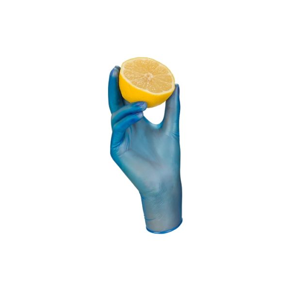 Rękawice winylowe vinylex® powder-free blue - bezpudrowe - 3