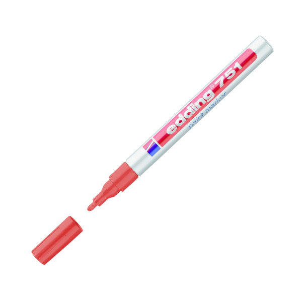 Markery olejowe Edding 751 - b-1712 - marker-olejowy-edding-751 - czerwony - 1-2-mm
