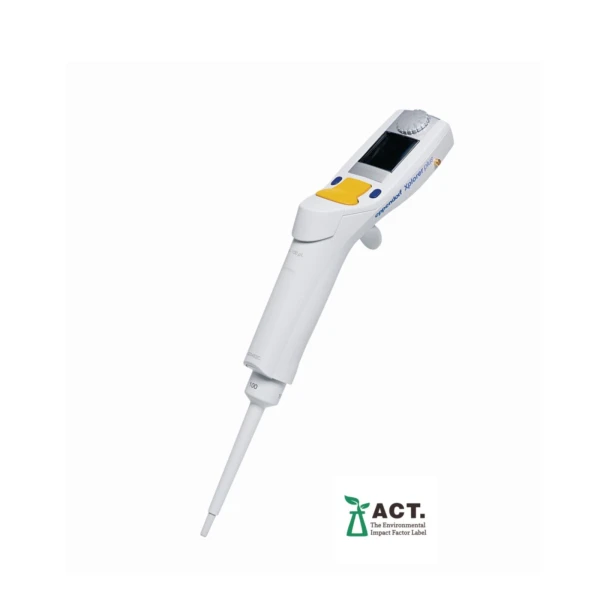 Pipety elektroniczne Eppendorf Xplorer® plus, jednokanałowe, regulowana pojemność - k-7203 - pipeta-xplorer-plus - 5-100-%c2%b5l - zolty - 4861-000-716