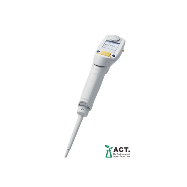 Pipety elektroniczne Eppendorf Xplorer® plus, jednokanałowe, regulowana pojemność - k-7204 - pipeta-xplorer-plus - 10-200-%c2%b5l - zolty - 4861-000-720