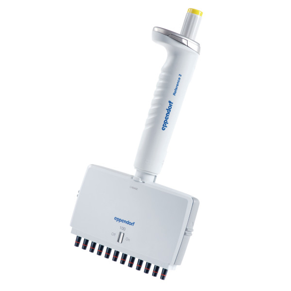 Pipety 12-kanałowe Eppendorf Reference® 2 - k-5272 - pipeta-reference-2-regulowana-poj-12-kanalowa - 12-kanalowa - 10-100-%c2%b5l - zolty - 4926-000-042