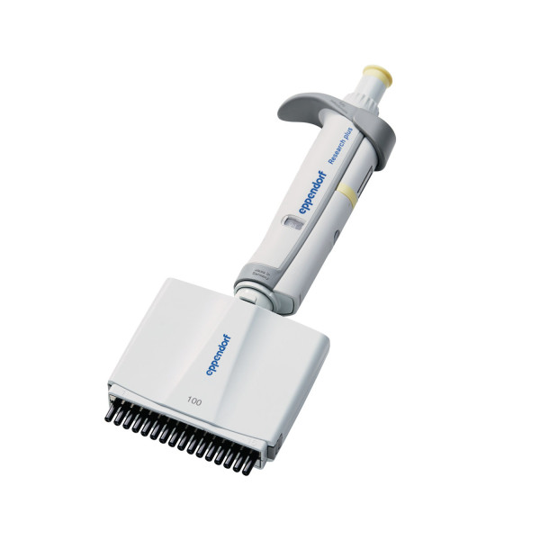 Pipety 16- i 24-kanałowe Eppendorf Research® plus - k-5583 - pipeta-research-plus-16-kanalowa - 5-100-%c2%b5l - jasnozolty - 3125-000-095