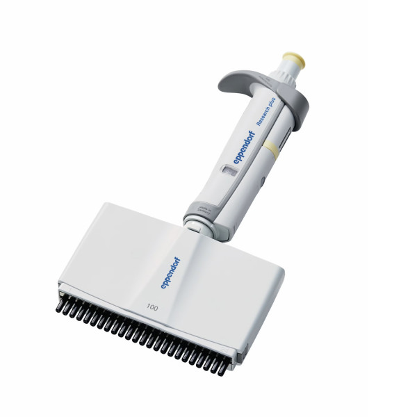 Pipety 16- i 24-kanałowe Eppendorf Research® plus - k-5593 - pipeta-research-plus-24-kanalowa - 5-100-%c2%b5l - jasnozolty - 3125-000-109