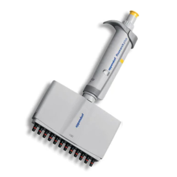 Pipety 12-kanałowe Eppendorf Research® plus - k-5472 - pipeta-research-plus-12-kanalowa - 12-kanalowa - 10-100-%c2%b5l - zolty - 3125-000-044