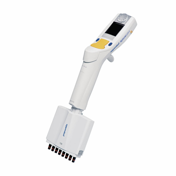 Pipety elektroniczne Eppendorf Xplorer® plus, 8-kanałowe - k-7222 - pipeta-xplorer-plus-8-kanalowa - 5-100-%c2%b5l - zolty - 4861-000-783