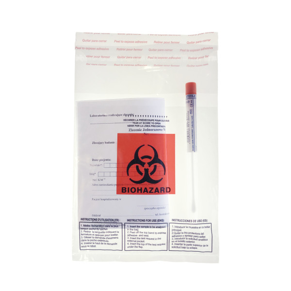 Worki na pr&oacute;bki z logo Biohazard &ndash; z kieszenią na dokumenty