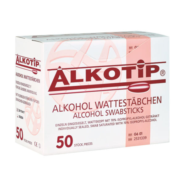 Pałeczki czyszczące Alkotip® z bawełnianą główką - sterylne