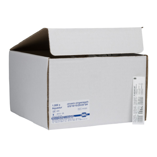 Paski wskaźnikowe Aquadur® - do pomiaru twardości wody - m-3572 - paski-wskaznikowe-aquadur - 5-25 - pak-ind - 1000-szt