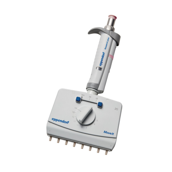Pipety wielokanałowe Eppendorf Research® plus Move It® - k-7321 - pipeta-research-plus-move-it - 8-kanalowa - 1-20-%c2%b5l - jasnorozowy - ept-i-p-s-384 - 45-14-mm - 3125-000-117