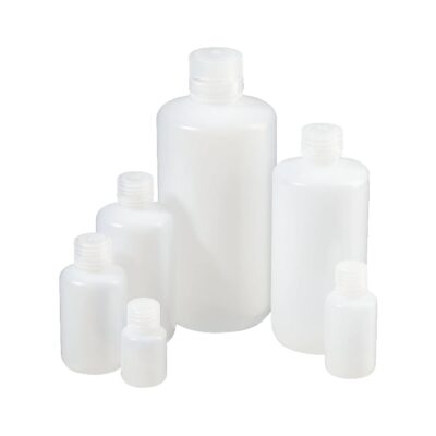 Butelki laboratoryjne z LDPE z zakrętką z PP - z wąską szyją - poj. 8 ml - 1000 ml - Nalgene™