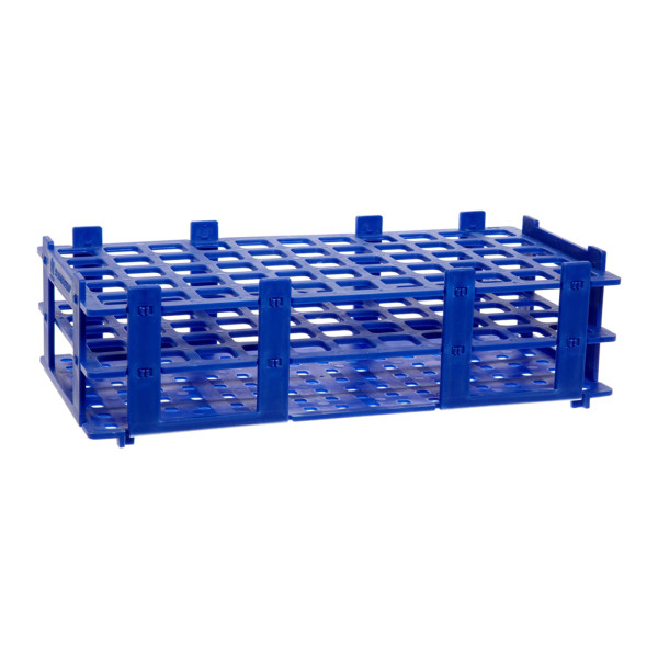 Statywy Plastibrand z PP na probówki o śr. 13-30 mm - k-6120 - statyw-plastibrand-z-pp - 16-mm - 5-x-11 - 55-miejsc - niebieski
