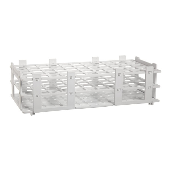 Statywy Plastibrand z PP na probówki o śr. 13-30 mm - k-6123 - statyw-plastibrand-z-pp - 18-mm - 5-x-11 - 55-miejsc - bialy