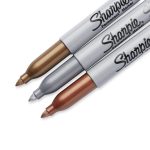 Markery permanentne Sharpie Metallic - b-1684 - markery-permanentne-sharpie-metallic - 14-mm-2 - zloty-srebrny-miedziany - 3-szt