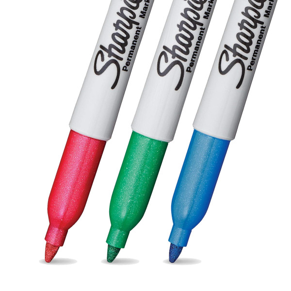Markery permanentne Sharpie Metallic - b-1688 - markery-permanentne-sharpie-metallic - 14-mm-2 - rubinowy-szafirowy-szmaragdowy - 3-szt