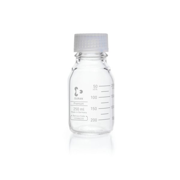 Butelki laboratoryjne Duran Premium z zakrętką  – o poj. 100 ml – 1 l