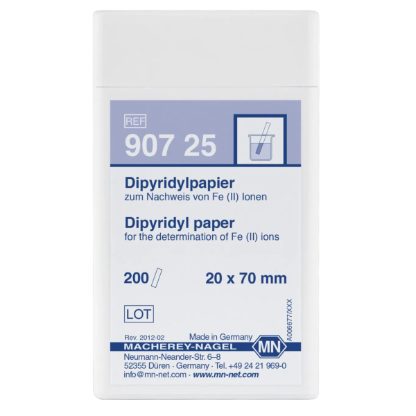 Papierki dipirydylowe - do wykrywania jonów Fe(II)