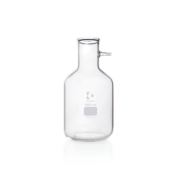 Kolby filtracyjne z króćcem szklanym - cylindryczne - g-2742 - kolba-filtracyjna - cylindryczna - z-oliwka-szklana - 5000-ml - 68-mm - 185-mm - 360-mm